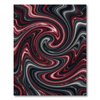 Crimson Black Swirl Marble Rug