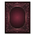 Ornate Crimson Acanthus Scroll Frame Rug