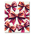 Vibrant Orange Bow Ribbon Art Rug