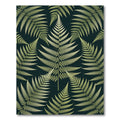 Green Fern Frond Forest Arrangement Rug