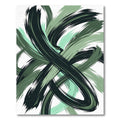 Green Swirl Brushstroke Abstract Rug