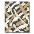 Textural Bronze and Cream Brushstrokes Rug