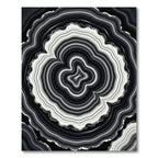 Monochrome Organic Ripple Abstract Swirl Rug
