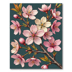 Pink Cherry Blossom Branch Bloom Rug