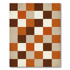 Autumn Squares Checkerboard Rug