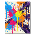 Vibrant Splatter Paint Explosions Rug
