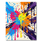 Vibrant Splatter Paint Explosions Rug
