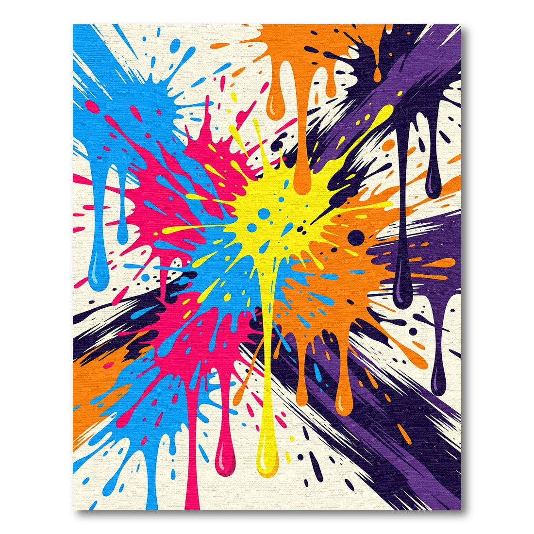 Vibrant Splatter Paint Explosions Rug