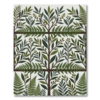 Lush Green Olive Fern Garden Rug