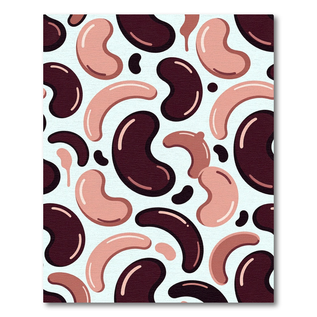 Chubby Bean Blush Brown Background Rug