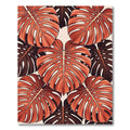 Terracotta Leafy Tropical Collage Rug