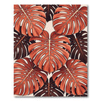 Terracotta Leafy Tropical Collage Rug