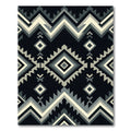 Monochromatic Tribal Diamond Chevron Rug