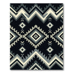 Monochromatic Tribal Diamond Chevron Rug