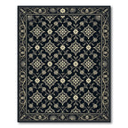 Ornate Ivory Floral Jacobean Rug