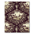Antique French Chateau Landscape Vignette Rug