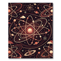 Cosmic Atomic Orbit Nebula Graphic Rug