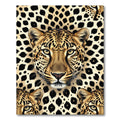 Bold Leopard Spots Wildlife Portrait Rug