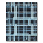 Architectural Sky Blue Grid Structural Rug