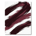 Bold Burgundy Abstract Ink Stroke Rug
