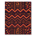 Geometric Amber Zigzag Tribal Tapestry Rug