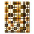 Autumn Golden Brown Plaid Grid Rug