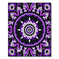 Vibrant Purple Black Medallion Mandala Rug