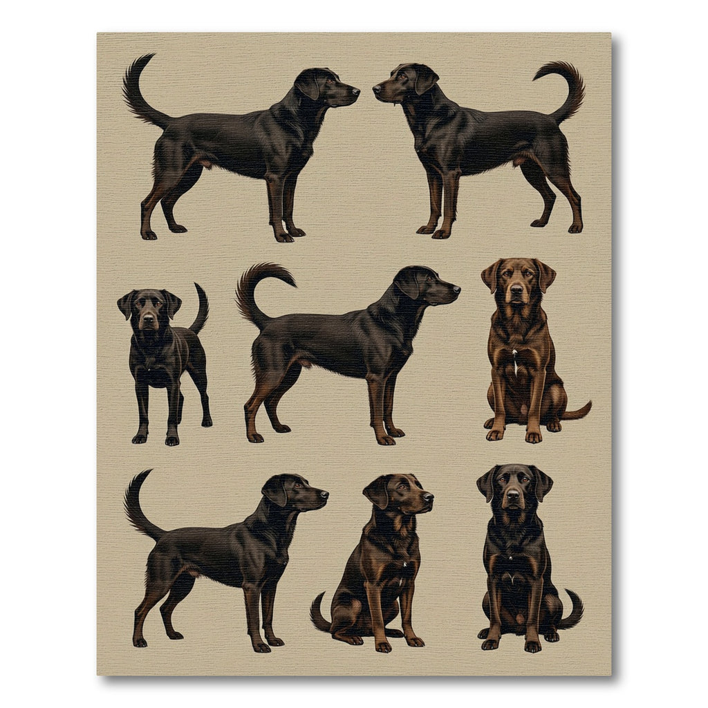 Classic Black Labrador Retriever Grid Rug
