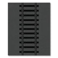 Dark Gray Railroad Track Rug