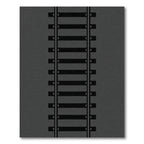 Dark Gray Railroad Track Rug
