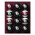 Minimalist Burgundy Black Sphere Grid Rug