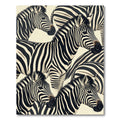 Bold Monochromatic Zebra Stripe Abstract Rug