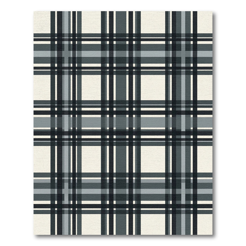 Cool Tone Plaid Stripes Rug