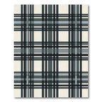 Cool Tone Plaid Stripes Rug