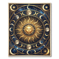 Celestial Golden Sun and Moon Tarot Rug