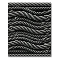 Textured Gray Twisted Rope Lines Rug