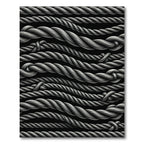 Textured Gray Twisted Rope Lines Rug