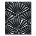 Art Deco Fan Monochrome Geometric Rug