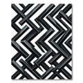 Monochrome Interlocking Rectangular Maze Rug