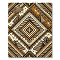 Amber Geometric Step Ziggurat Area Overlay Rug