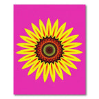 Vibrant Yellow Sunflower Mandala Rug