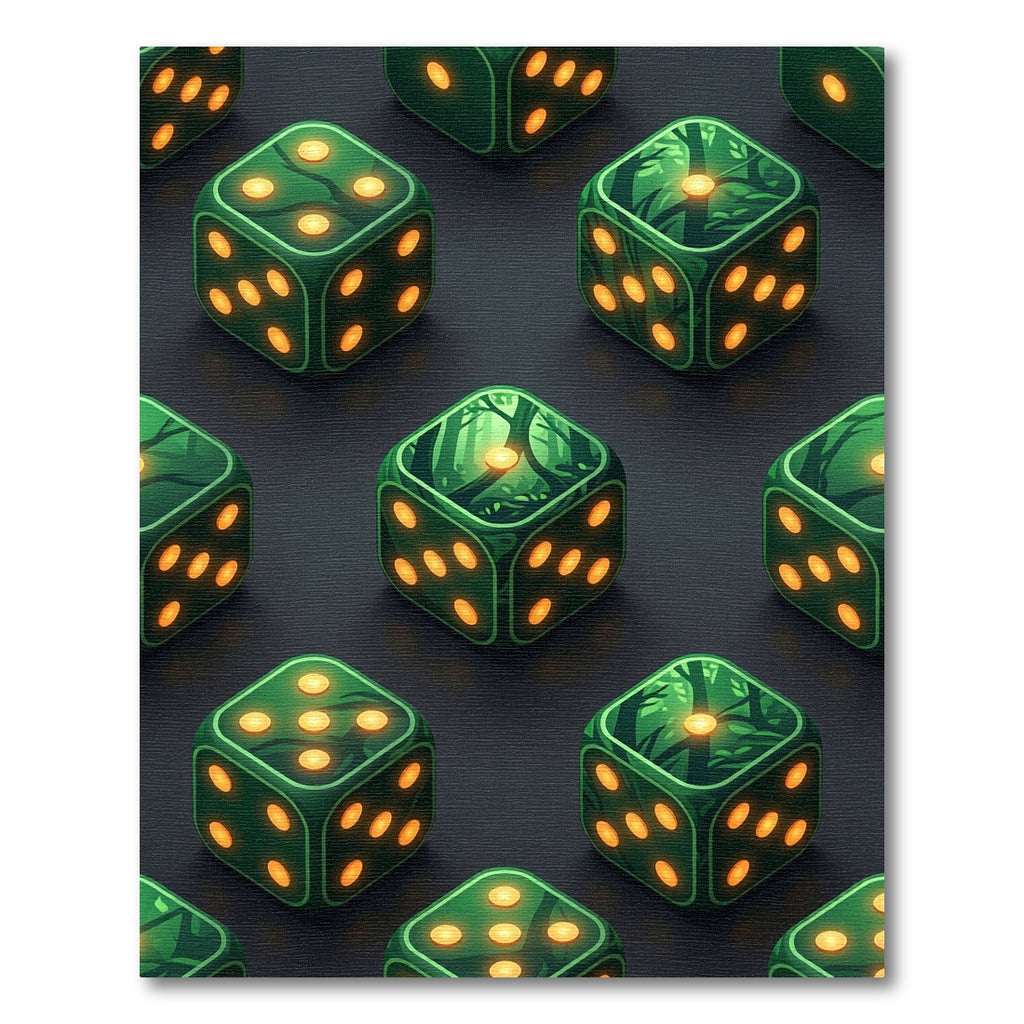 Luminous Forest Glow Cubic Dice Rug