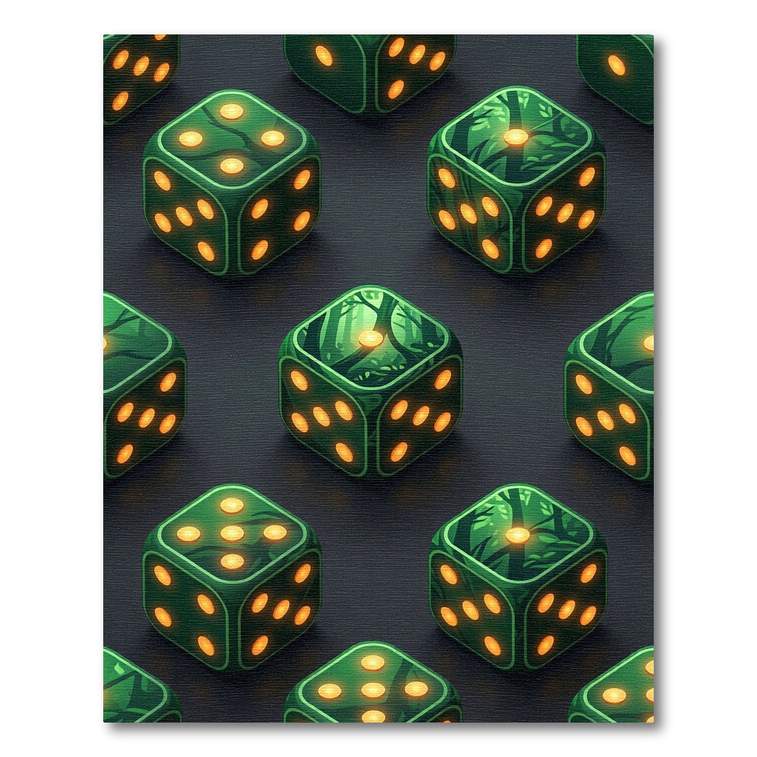 Luminous Forest Glow Cubic Dice Rug