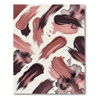 Abstract Mauve and Plum Brushstrokes Rug