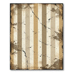 Aged Beige Vertical Stripe Splatter Rug
