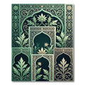 Mint Green Floral Arch Inlay Rug