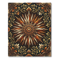 Radiant Amber Floral Sun Medallion Rug