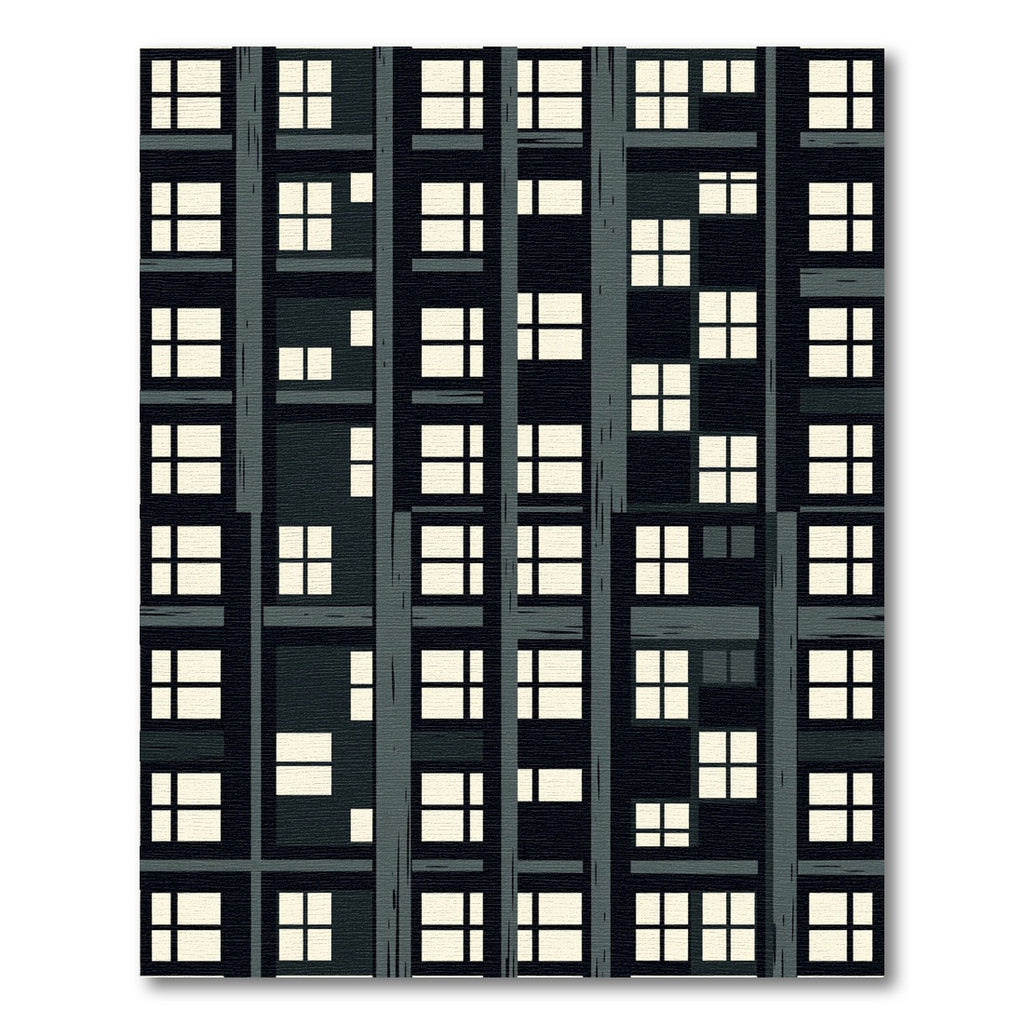 Modern Gray Grid Apartment Vista Rug