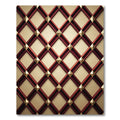 Crimson Gold Diamond Lattice Rug