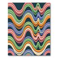 Colorful Wavy Stripe Abstract Rug